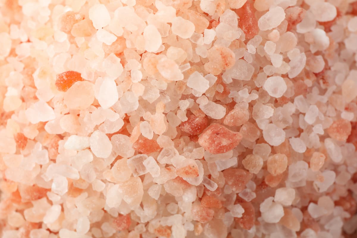 pink-salt-macro-modular-storage-bins Closeup of pink Himalayan salt.