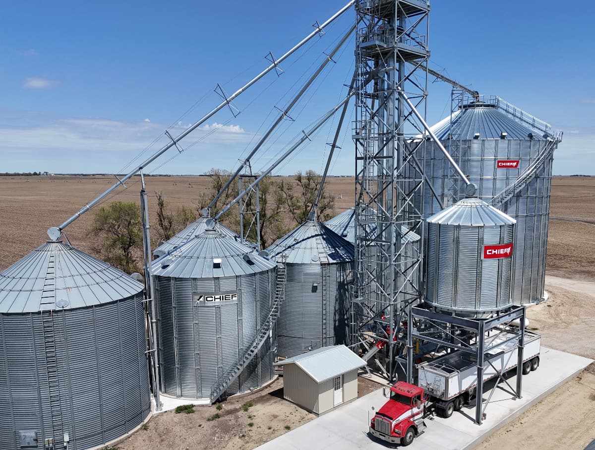 A Chief Agri grain storage system.
