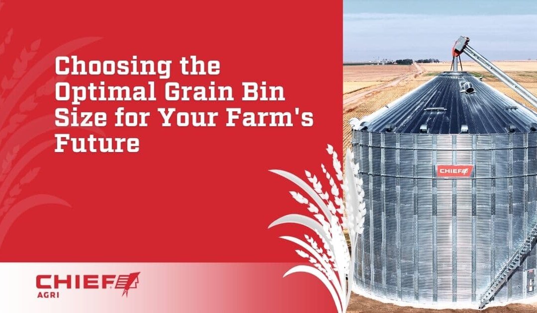 A single Chief Agri grain bin. Thumbnail image for Choosing the Optimal Grain Bin Size for Your Farm's Future.
