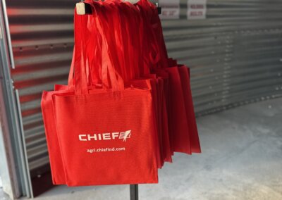 Chief Agri Red bag at Husker Harvest Days 2025.