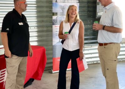 Chief Agri employees visiting The All American Farm lot during Husker Harvest Days 2025.
