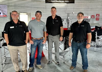 Chief Agri team with Chief Agri Dealer Austin Spotanski of Spotanski Construction visiting The All American Farm during Husker Harvest Days 2025.