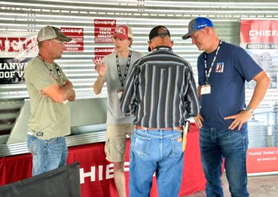 Chief Agri employee and family visiting The All American Farm at Husker Harvest Days 2025.