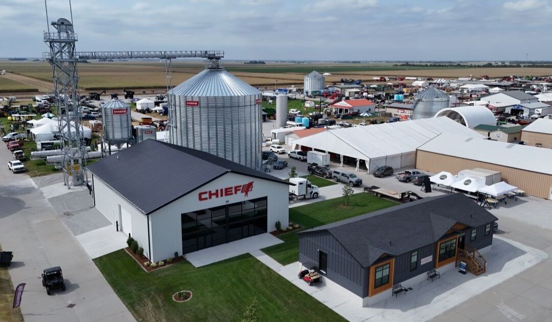 Wide view of Chief Agri’s All American Farm site at Husker Harvest Days 2025.