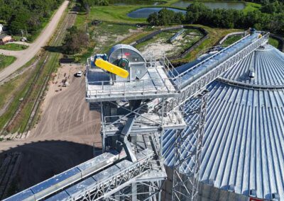 Aerial view of a Chief Agri grain elevator.